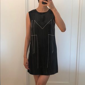 Little black dress with abstract design